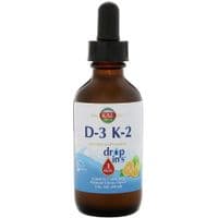 Витамин KAL Витамин D3+K2, Vitamin D3 K2 Drop, цитрусовый вкус, 59 мл. (CAL-41369)