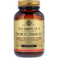 Витамин Solgar Витамин D3, Vitamin D3 (Cholecalciferol), 250 мкг, 10,000 МE (SOL-35872)