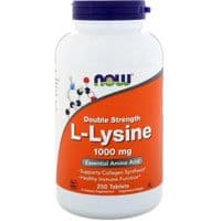 Аминокислота Now Foods L-Лизин, L-Lysin, 1000 мг, 250 таблеток (NF0123)