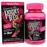 Мультивитамин Natures Plus Мультивитамины для Девушек, Вкус Лесных ягод, Power Teen, 60 (NAP-30004)