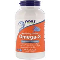 Жирные кислоты Now Foods Омега-3 1000 мг, 180 EPA/120 DHA, Molecularly Distilled Om (NOW-01648)