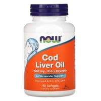 Жирные кислоты Now Foods Масло печени трески, особая сила, 1000 мг, 90 мягких табл (NOW-01743)