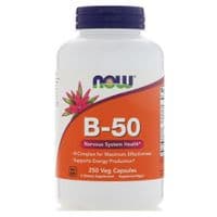 Витаминно-минеральный комплекс Now Foods Комплекс B-50, 250 вегетарианских капсул (NOW-00422)