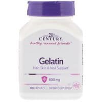 Аминокислота 21st Century Желатин, Gelatin, 600 мг, 100 капсул (CEN-22663)