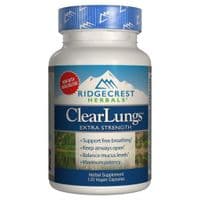 Трави Ridgecrest Herbals Комплекс для Підтримки Легких, Екстра Сила, Clear Lungs, Rid (RDH-00156)