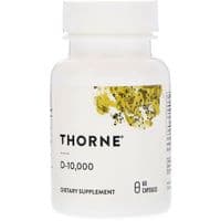 Витамин Thorne Research Витамин D3, 10 000 МЕ, D-10,000, 60 капсул (THR-14801)