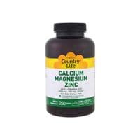 Минералы Country Life Кальций, Магний и Цинк из L-глютамина, Calcium Magnesium Zync, (CLF-02604)