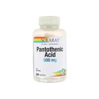 Витамин Solaray Пантотеновая кислота, Pantothenic Acid, 500 мг, 250 растительных (SOR-04381)