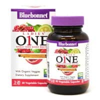 Мультивитамин Bluebonnet Nutrition Женские Мультивитамины, Ladies 'One, 30 растительных капсул (BLB0132)