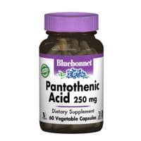 Витамин Bluebonnet Nutrition Пантотеновая кислота (B5) 250 мг, 60 гелевых капсул (BLB0468)