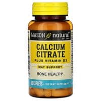 Витамин Mason Natural Цитрат кальция + Витамин D3, Calcium Citrate Plus Vitamin D3 (MAV-12375)