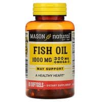 Жирные кислоты Mason Natural Рыбий жир из Омега-3, Omega-3 Fish Oil, 60 гелевых капсул (MAV-12235)