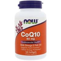 Антиоксидант Now Foods Коэнзим Q10 с рыбьим жиром, CoQ10 with Omega-3, 60 мг, 120 (NOW-03166)