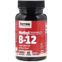 Витамин Jarrow Formulas Метил B-12 со вкусом вишни, 5000 мкг, Methyl B-12, 60 леденец (JRW18004)
