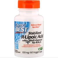 Антиоксидант Doctor's Best R-Липоевая кислота, R-Lipoic Acid, 100 мг, 60 капсул (DRB-00123)
