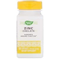 Минералы Nature's Way Цинк Хелат, Zinc Chelate, 30 мг, 100 капсул (NWY41091)