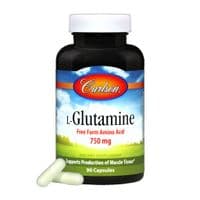 Аминокислота Carlson Глютамин 750 мг, L-Glutamine, 90 капсул (CL6821)