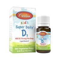 Витамин Carlson Витамин D3 для Детей в Каплях, 400 МЕ, Kid's Super Daily D3 (CL01260)