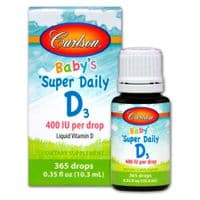 Витамин Carlson Витамин D3 для Малышей в Каплях, 400 МЕ, Baby's Super Daily (CAR-01250)