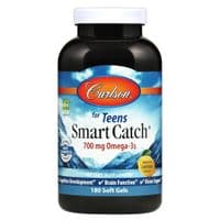 Жирные кислоты Carlson Омега-3 для Подростков, Teens Smart Catch, 180 желатиновых ка (CL1612)