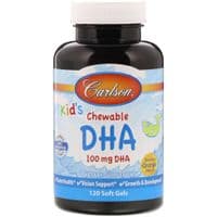 Жирные кислоты Carlson Рыбий жир (DHA) для Детей, Вкус Апельсина, Kid's Chewable (CAR-01571)