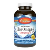 Жирные кислоты Carlson Омега-3, Вкус Лимона, Elite Omega-3 Gems, 240 желатиновых ка (CAR-01713)