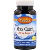 Жирные кислоты Carlson Рыбий жир для подростков, Омега-3, 500 мг, Teen's Max Catc (CL18410)