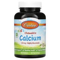 Минералы Carlson Кальций Детский, вкус ванили, Kid's, Chewable Calcium, 60 жу (CAR-05083)