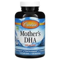 Жирные кислоты Carlson DHA для беременных и кормящих матерей, 500 мг, Mother's DH (CAR-01561)