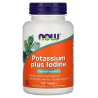 Минералы Now Foods Калий плюс йод, Potassium Plus Iodine, 180 таблеток (NOW-01452)