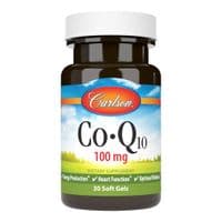 Антиоксидант Carlson Coenzyme Q10, 100 мг, CoQ10, 30 гелевых капсул (CAR-08240)