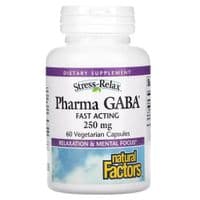 Витаминно-минеральный комплекс Natural Factors GABA (Гамма-аминомасляная кислота), 250 мг, Stress-Relax, Pharma GABA, 6 (NFS-02848)