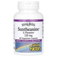Витаминно-минеральный комплекс Natural Factors L-теанин, 250 мг, Stress-Relax, Suntheanine, L-Theanine, 60 вегетарианских к (NFS-04830)