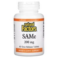Витаминно-минеральный комплекс Natural Factors SAM-e (дисульфат тозилат) медленного высвобождения, 200 мг (NFS-02708)