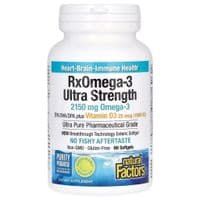 Жирні кислоти Natural Factors Омега-3 ультра та вітамін D3, 2150 мг, RxOmega-3 Ultra Strength with Vitamin D3 (NFS-35489)