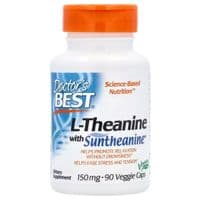 Аминокислота Doctor's Best L-теанин, 150 мг, L-Theanine with Suntheanine, 90 вегетарианских капсул (DRB-00197)