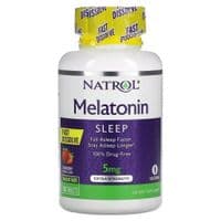 Аминокислота Natrol Мелатонин быстрорастворимый повышенной силы, 5 мг, ВКУ (NTL-07144)