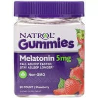 Аминокислота Natrol Мелатонин, Со Вкусом Клубники, 5 мг, 90 жевательных табл. (NTL-07332)