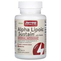 Антиоксидант Jarrow Formulas Альфа-Липоевая кислота с биотином, 300 мг, Alpha Lipoic Sustain, 60 (JRW-20010)