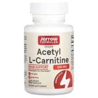 Витаминно-минеральный комплекс Jarrow Formulas Ацетил L-карнитин, 500 мг, Acetyl L-Carnitine, 60 вегетарианских кан. (JRW15037)