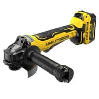 Шлифовальная машина Stanley угловая акум бесщеточная FATMAX,Li-Ion V20, 18В, 2x4Ah, 8000об/мин, 125 мм, кейс
