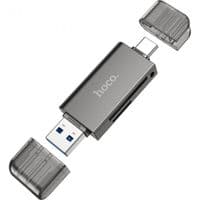 Хаб HOCO HB39 USB/Type-C 3.0 high-speed card reader Metal Grey