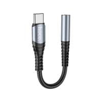 Кабель-переходник HOCO LS33 Type-C Digital 3.5 Audio converter Metal Gray
