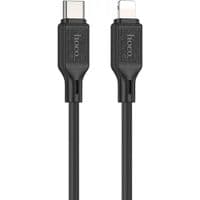 Кабель HOCO X90 Cool silicone PD charging data cable for iP Black