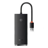 USB-концентратор Baseus Lite Series 4-Port USB-A HUB Adapter (USB-A to USB 3.0*4) 25cm Black