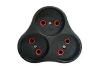 Розетка трійник без заземлення AK303B, Black, Q12