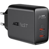 Зарядний пристрій ACEFAST A98 PD30W GaN (USB-C+USB-A) charger Black