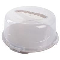 Тортівниця пл. VIOLET HOUSE 0011 кругла CAPPUCCINO з/кр. 18х26х37 см (0011 кругла велика CUPPUCINO с/к)