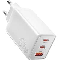 Зарядний пристрій ESSAGER ECT67W Gan 1USB 2T-C 67W white