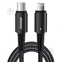 Кабель ESSAGER Fast Charging 20A USB-A to Lightning C 0,5m black